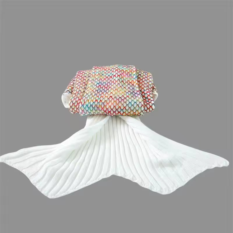 Rainbow Mermaid Tail Blanket