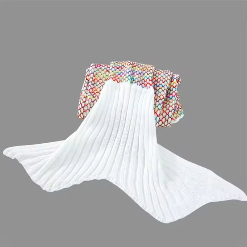 Rainbow Mermaid Tail Blanket