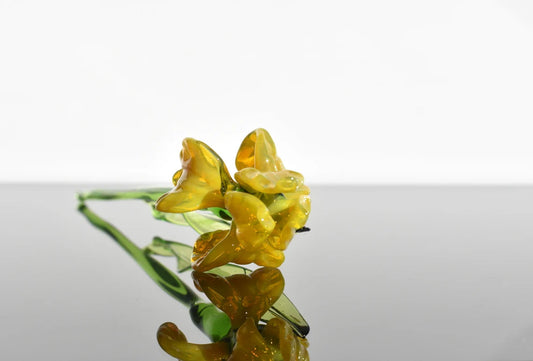 Yellow Iris Glass flower